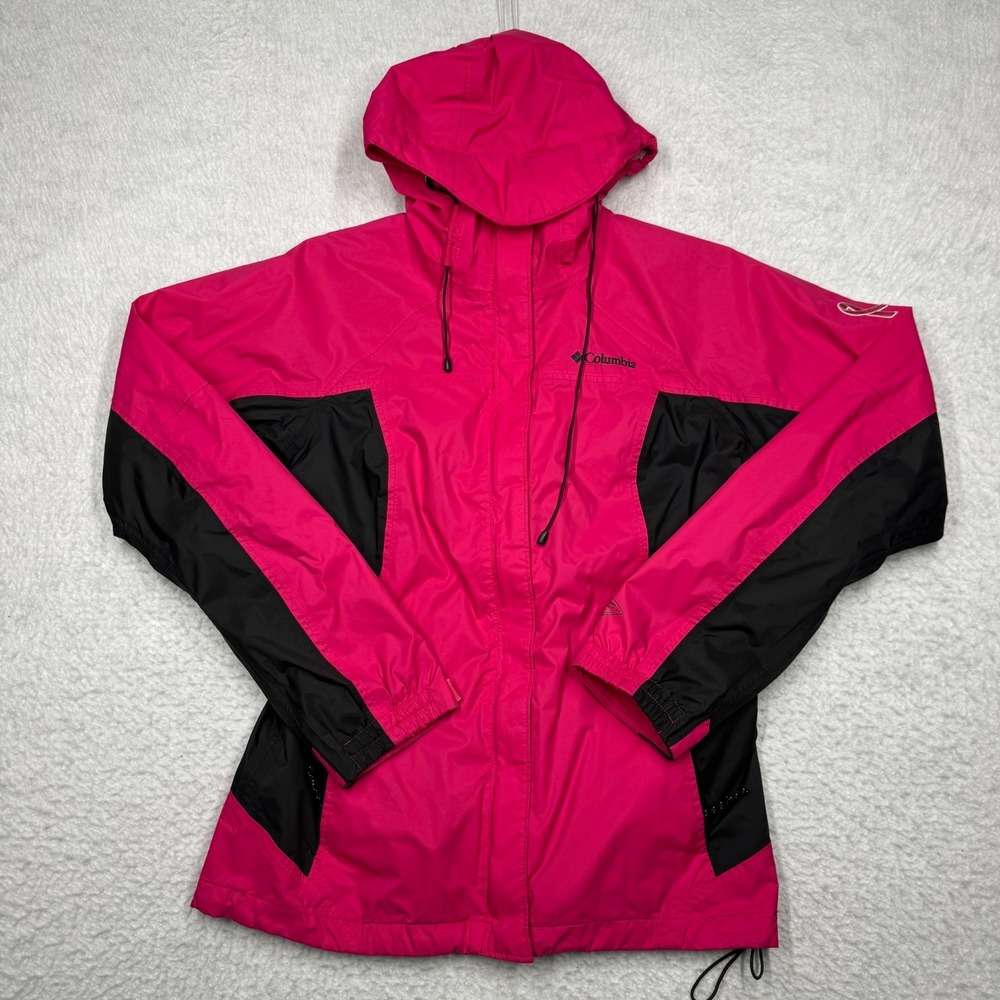 Columbia Omni Tech Breast Cancer Awareness Jacket Pink Black Women's Size‎ S